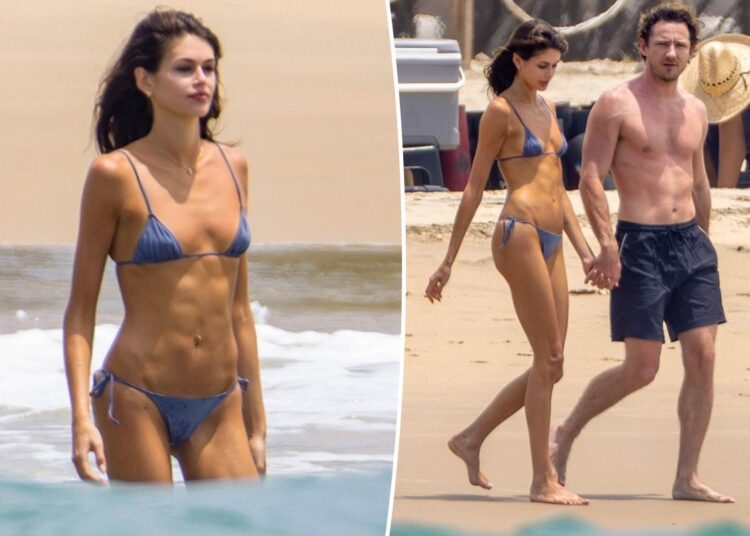 Kaia Gerber and Lewis Pullman soak up the sun during Mexico getaway
