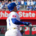Kansas City Royals left fielder Isaac Collins (1). © Denny Medley-Imagn Images