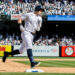 BRONX, NY - APRIL 16: New York Yankees first baseman Ben Rice (22) rounds third after hitting a solo home run during the MLB professional baseball game between the Los Angeles Angels and New York Yankees at Yankee Stadium in New York, NY. (Photo by Bob Kupbens/Icon Sportswire via Getty Images)