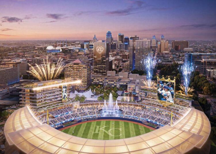 Here is a rendering of the new Royals stadium at Crown Center.