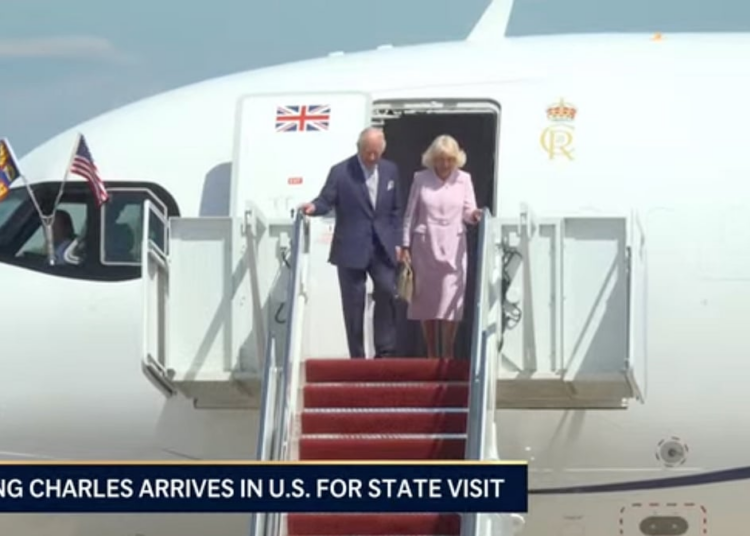 King Charles arrives in US ahead of royal visit