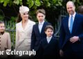 King pats Louis on cheek at Easter service
