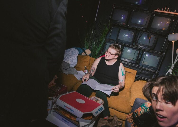 Laser Webber performs in "Queer Heist" at the Joy Who Lived comedy festival.