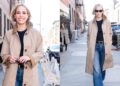 Leslie Bibb Styles Barbour Trenchcoat in New York City