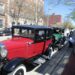 Two Model A Fords are parked outside the Joliet Area Historical Museum as their owners start on the Route 66 Red Carpet Corridor Festival on Saturday, May 7, 2022.