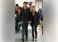 Lorenzo Lamas and Heather Locklear holding hands while leaving Chiller Theatre Expo.