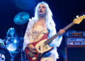 Phoebe Lunny of Lambrini Girls performs onstage during a concert at O2 Forum Kentish Town on November 19, 2025 in London, England.