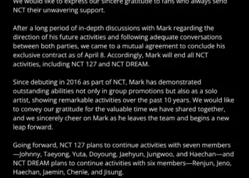 Mark Lee announces departure from NCT & SM Entertainment after 10