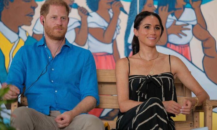 Prince Harry and Meghan Markle visited a Caribbean drumming school in Cartagena in 2024. By: MEGA