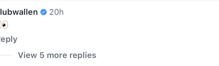 Club Wallen IG Comment