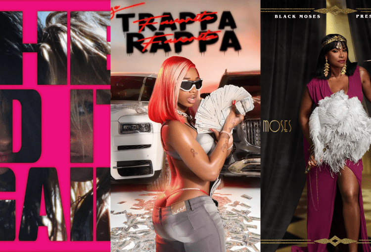Split Image Of Cover Art For Tyla and Zara Larsson, Sexyy Red, Teedra Moses