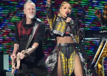 No Doubt's Tom Dumont, left, and Gwen Stefani in 2025. The band will kick off its long-awaited residency at the Las Vegas Sphere in May.