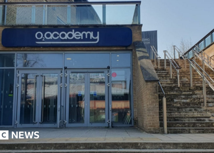 Glass doors and sign for O2 Academy