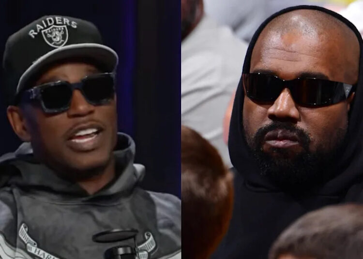 (L-R) Cam'ron and Kanye West.