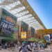 Fans walk outside the Phoenix Convention Center during the NCAA Men