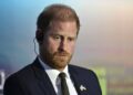 Britain's Prince Harry, Duke of Sussex, attends the Kyiv Security Forum , in Kyiv on Thursday.
