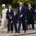 PHOTO: Britain's Princess Charlotte, from left, Kate, the Princess of Wales, Prince George, Prince Louis, William, the Prince of Wales, Prince Edward and Princess Anne attend Easter Matins at St. George's Chapel in Windsor, U.K., on April 5, 2026.