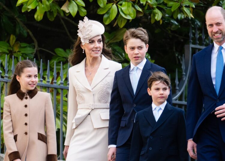 The Wales family on Easter Sunday