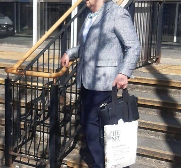 Former lady-in-waiting for Princess Diana, Anne Beckwith-Smith leaving Lavender Hill Magistrates' Court, London, where she was charged with speeding