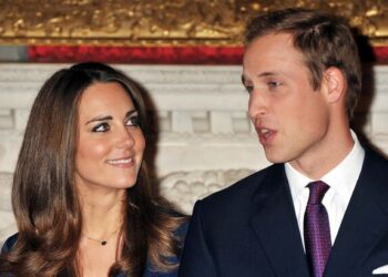 The Duke and Duchess of Cambridge during a photocall