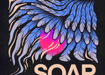 Purbayan Chatterjee & Mark Lettieri Soar cover artwork. An illustration of bird feathers.