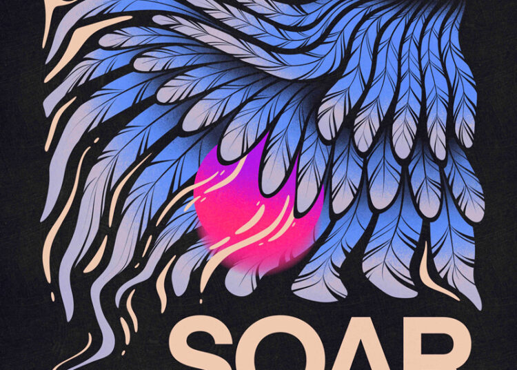 Purbayan Chatterjee & Mark Lettieri Soar cover artwork. An illustration of bird feathers.