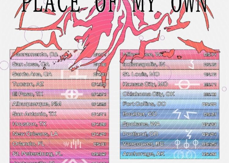 purity ring 2026 place of my own tour poster admat