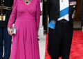 The Queen wore a fuchsia gown by Fiona Clare