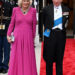 The Queen wore a fuchsia gown by Fiona Clare