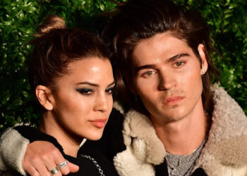 Kenya Kinski-Jones and Will Peltz arrive to Balthazar for the 2017 Tribeca Film Festival Chanel Artists Dinner on April 24, 2017 in New York City.
