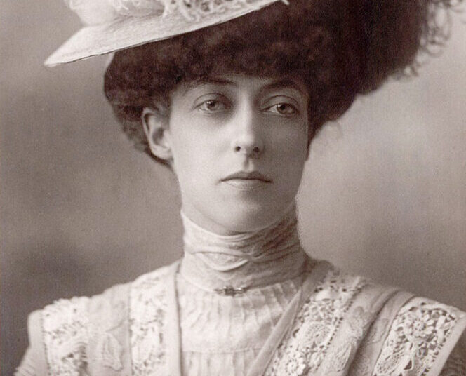 Princess Victoria, sister of George V, in a portrait in which she wears a large feathered hat