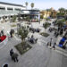 Visitors gather during the official opening of the newly redesigned...