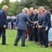 King Charles and Queen Camilla shook hands with American officials, Donald Trump strode in to shake hands with the UK delegation (Samir Hussein/WireImage)