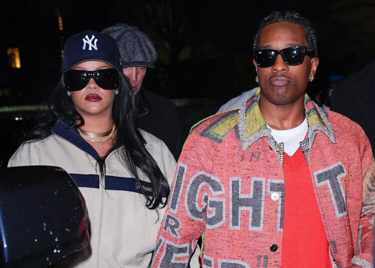NEW YORK, NY - JANUARY 17: Rihanna and ASAP Rocky are seen on January 17, 2026 in New York City.