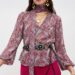 Moss Georgette Top in Bourton Red
