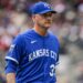 Mar 29, 2026; Cumberland, Georgia, USA; Kansas City Royals manager Matt Quatraro (33) on the field after a pitching change against the Atlanta Braves during the seventh inning at Truist Park. Mandatory Credit: Dale Zanine-Imagn Images
