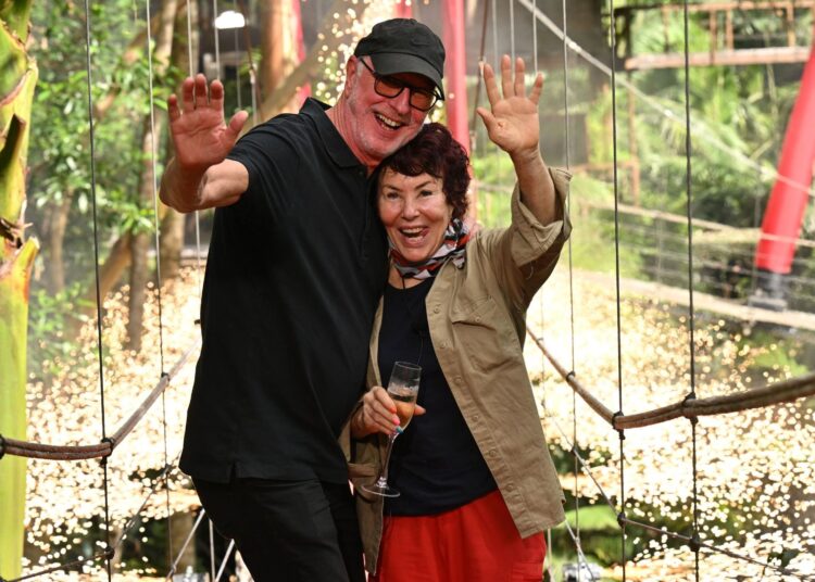 Ed Bye and Ruby Wax as Ruby left I'm a Celebrity... Get Me Out of Here!