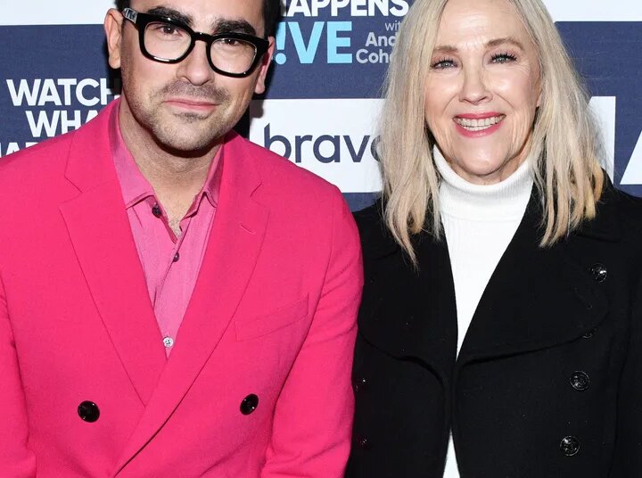 Dan Levy with his "Schitt's Creek" co-star, late actor Catherine O'Hara, in 2020.