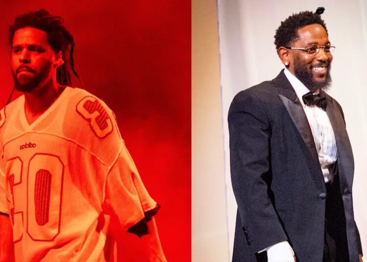 (L-R) J. Cole and Kendrick Lamar.