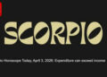 Scorpio Horoscope Today, April 3, 2026: Expenditure can exceed income