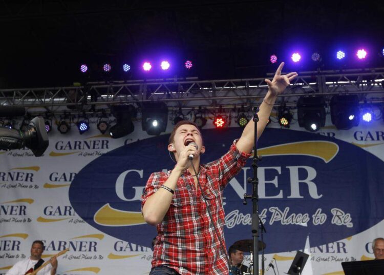 Scotty McCreery performs in 2011 in Garner, North Carolina.
