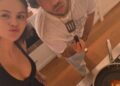 Selena Gomez and Benny Blanco cooking.