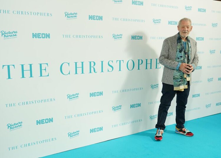 Sir Ian McKellen arriving for The Christophers London premiere at the Picturehouse Central (Ian West/PA) (PA Wire)