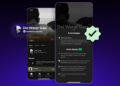 Spotify mobile app image showing new 'verified by spotify' logo