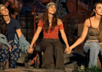 Sophi Balerdi, Savannah Louie and Sage Ahrens-Nichols on 'Survivor 49'Credit: CBS Broadcasting