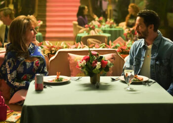 Susan Lucci and Keanu Reeves in 'Outcome' streaming on Apple TVCredit: Apple TV