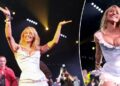 Sydney Sweeney rocks eye-catching corset while belting tunes with celebrity friends at Stagecoach