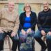 Keith Brymer Jones, Liza Tarbuck and Rich Miller all sat down on stalls next to each other, smiling ahead.