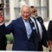Photo shows King Charles III, a member of the British royal family, waving during an engagement in Rome, Italy. The royal family recently served a meat-free state banquet while hosting the president and first lady of Nigeria.
