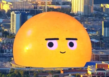 One of the many looks of the Sphere in Las Vegas. (KLAS)